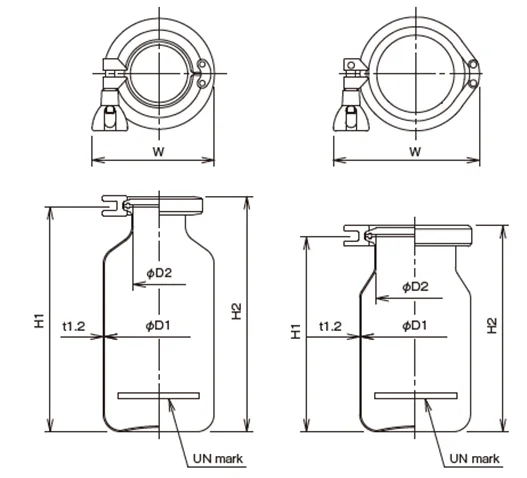 Storage Tanks for transporting hazardous materials - drawing